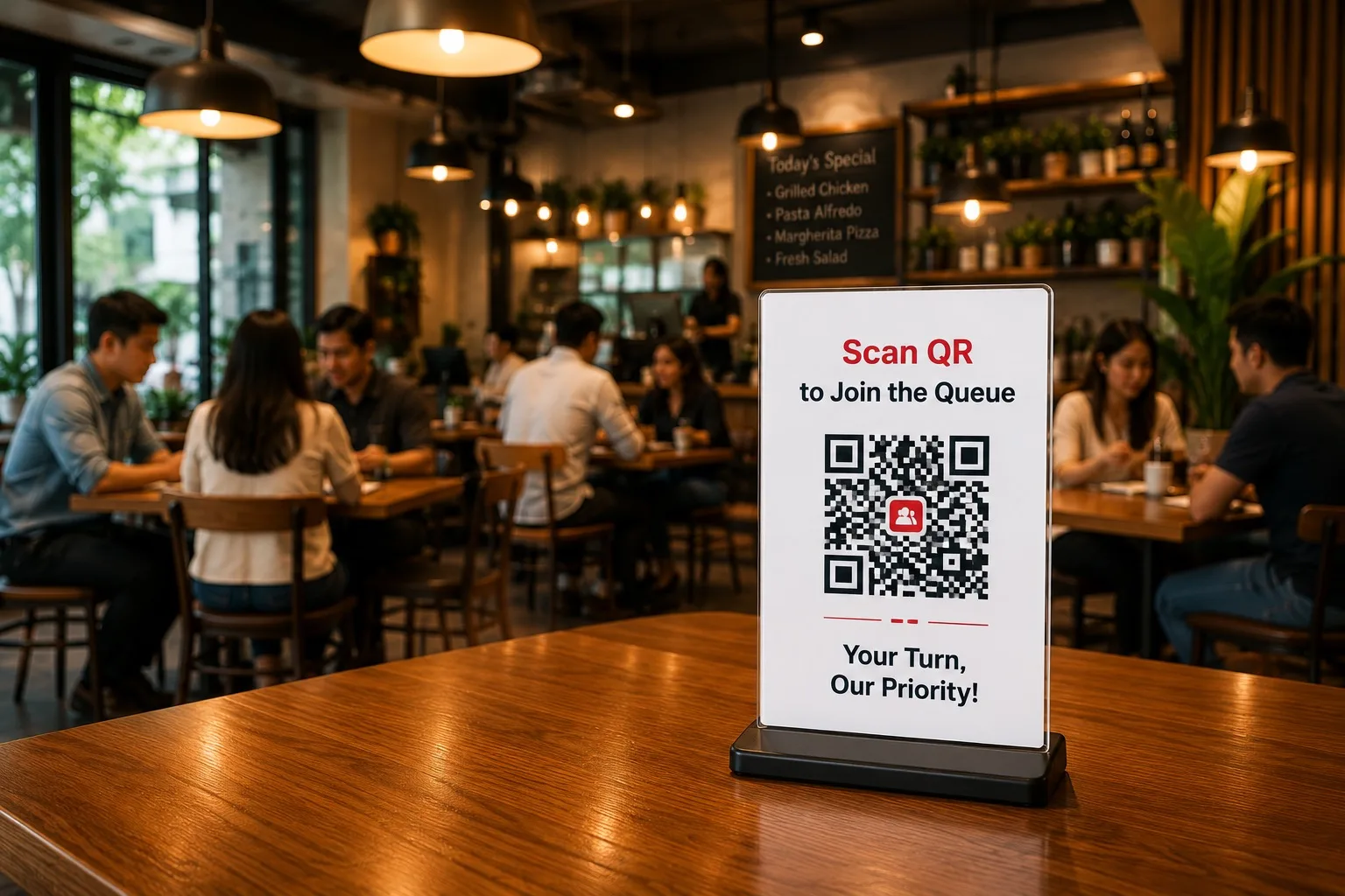 Restaurants and cafes queue management