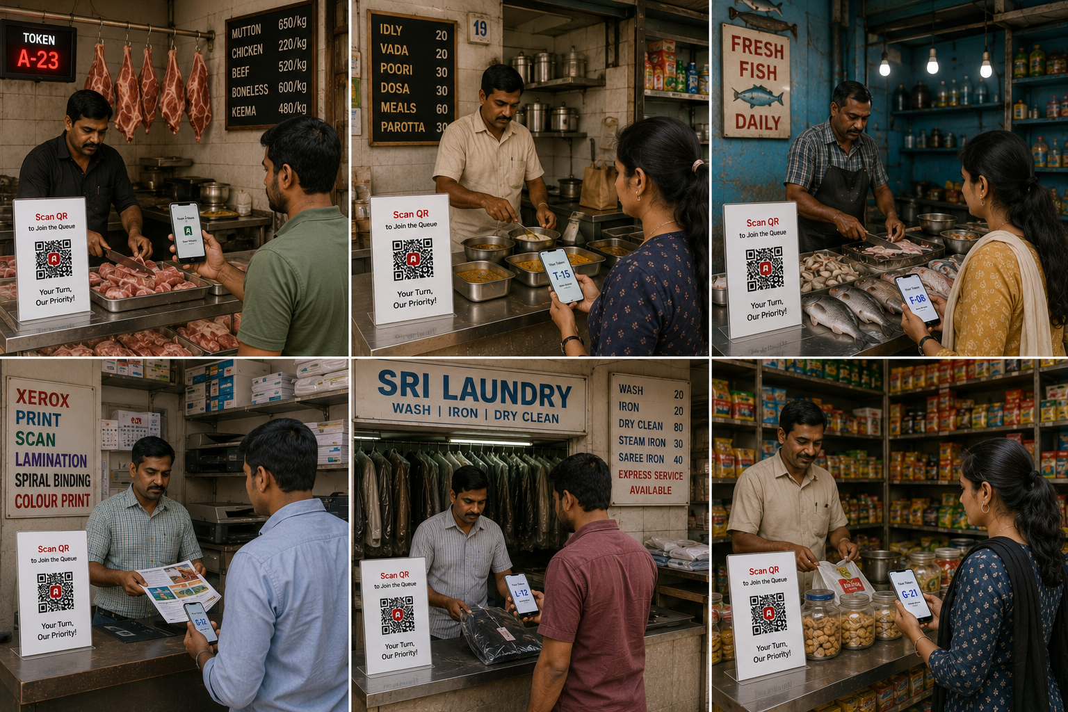 Meat shop queue management